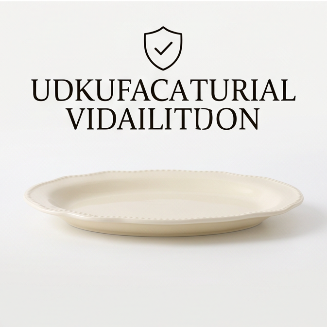 Ivory oval platter with beaded rim holding an entrée at a dining table